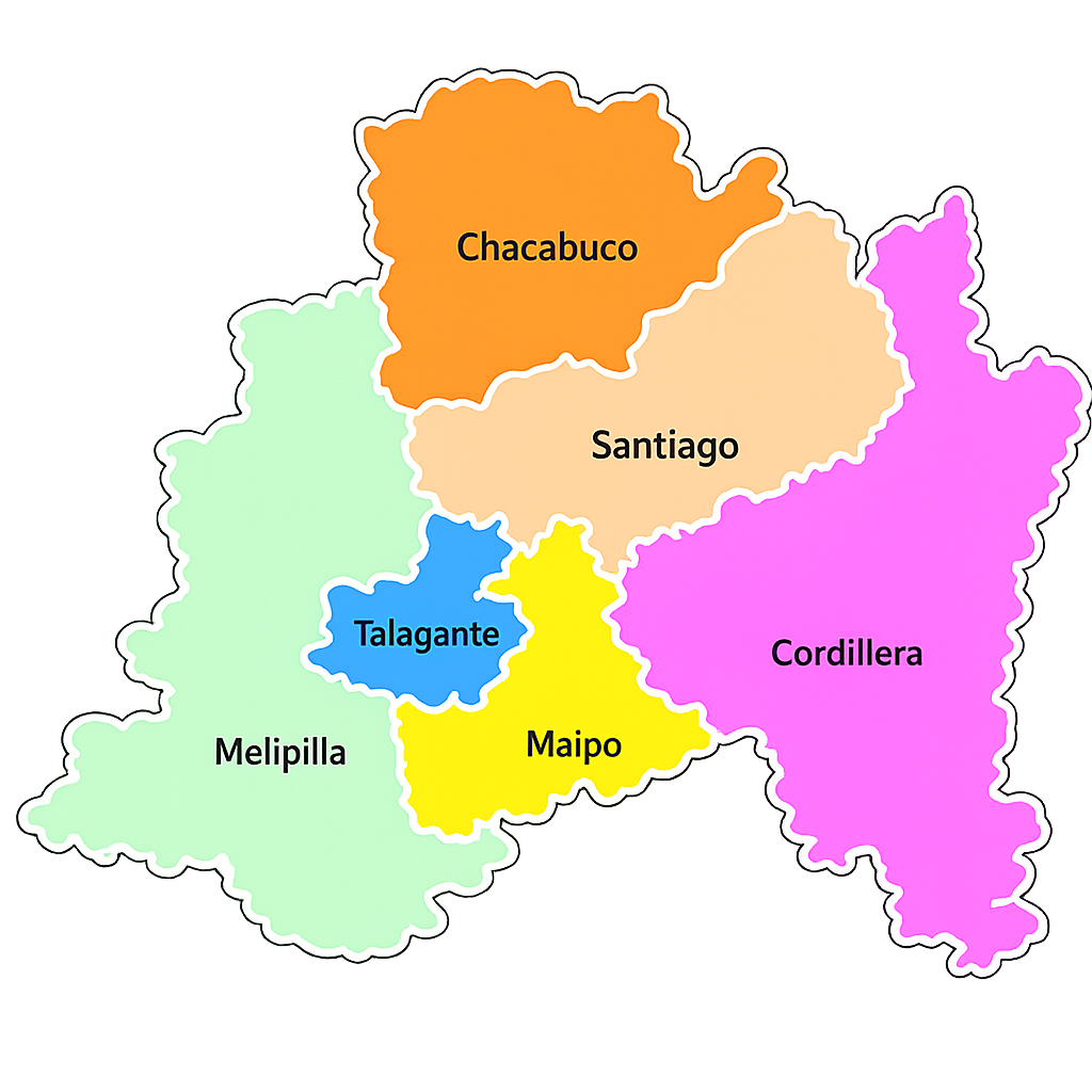 Mapa de la Región Metropolitana