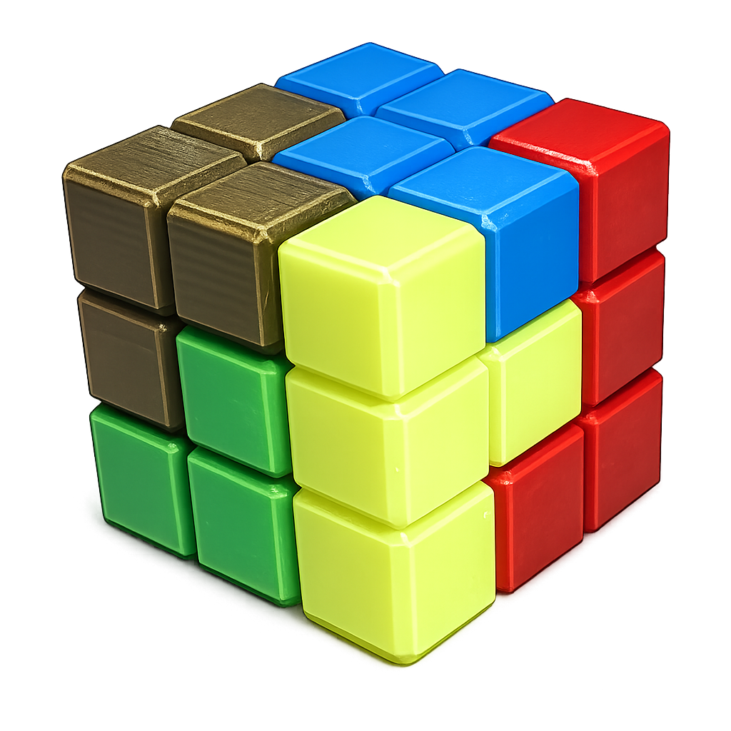 Puzzle Soma impreso en 3D para construir objetos matemáticos
