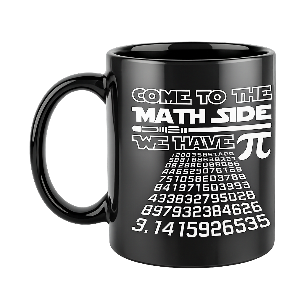 Tazón negro MathCraft con diseño matemático